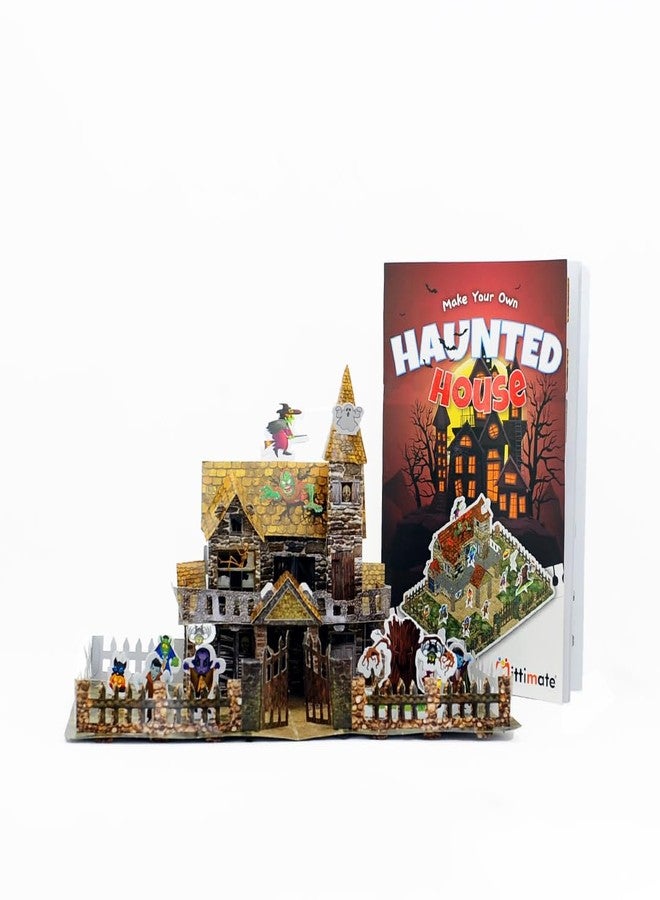 Mittimate Haunted House Model Construction Book For Kids Age 8 To 12 Year Old I Make Your Own 3D Paper Model I Fun & Diy Craft Book For Children,Multicolor - Image 1
